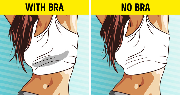 no bra, wear bra, stress, feel better, body, skin, irritation, saggy, breasts, 