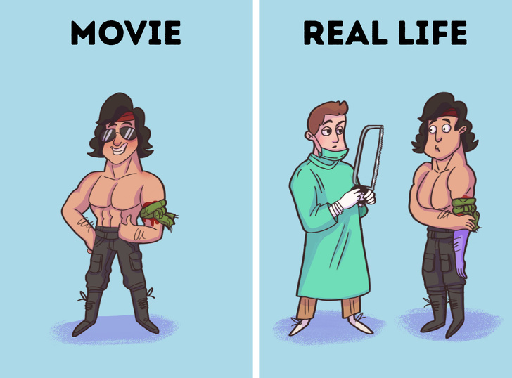 Movie, Myths, Book, famous, famous characters, Robinson Crusoe and Rambo