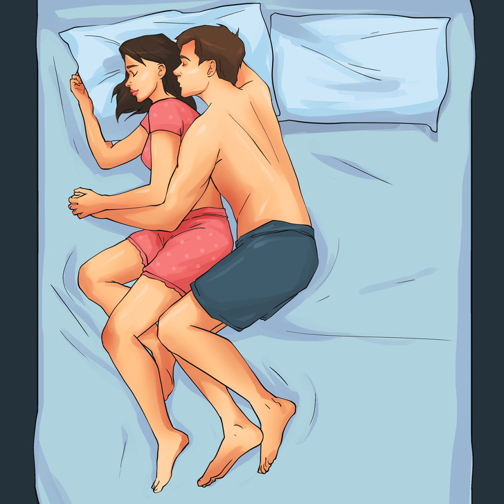 Sleeping Positions, Couple, health benefits, reducing stress, strengthening, immune system
