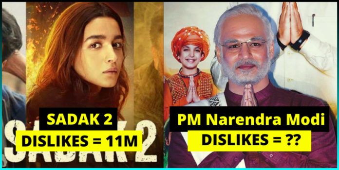 Trailers, Bollywood, Movie, Dislikes, Much-awaited-trailer, Sadak 2, Flak, Nepotism,