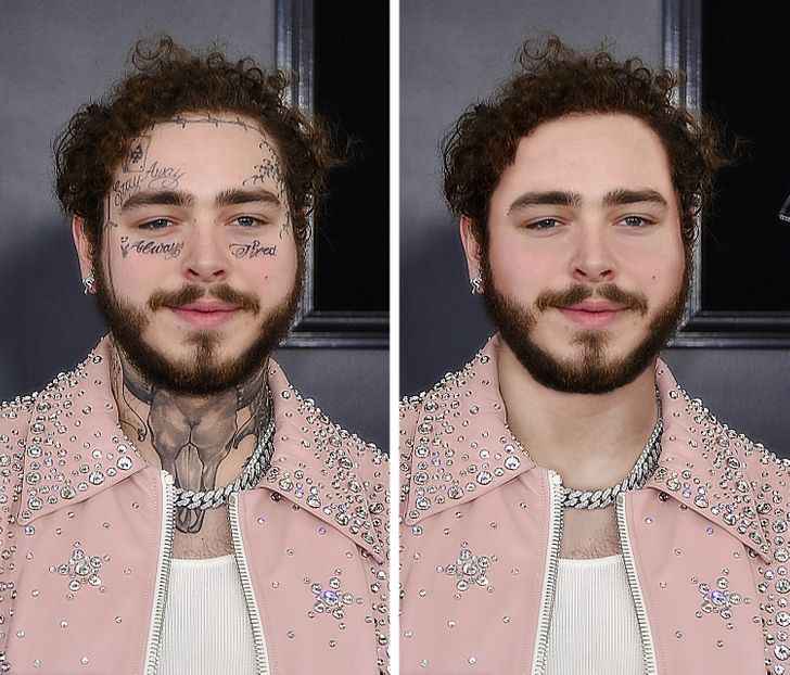 Post Fatone Joey Fatone Gets Face Tattoo Makeover with Post Malone  Halloween Costume