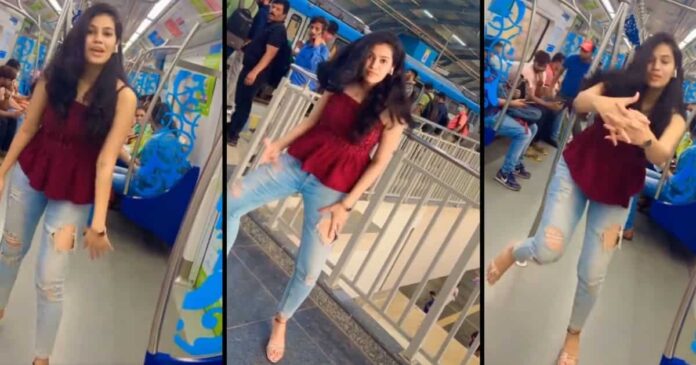 Hyderabad-metro-girl-dance-video