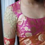 Blouse-with-embroidered-net-sleeves