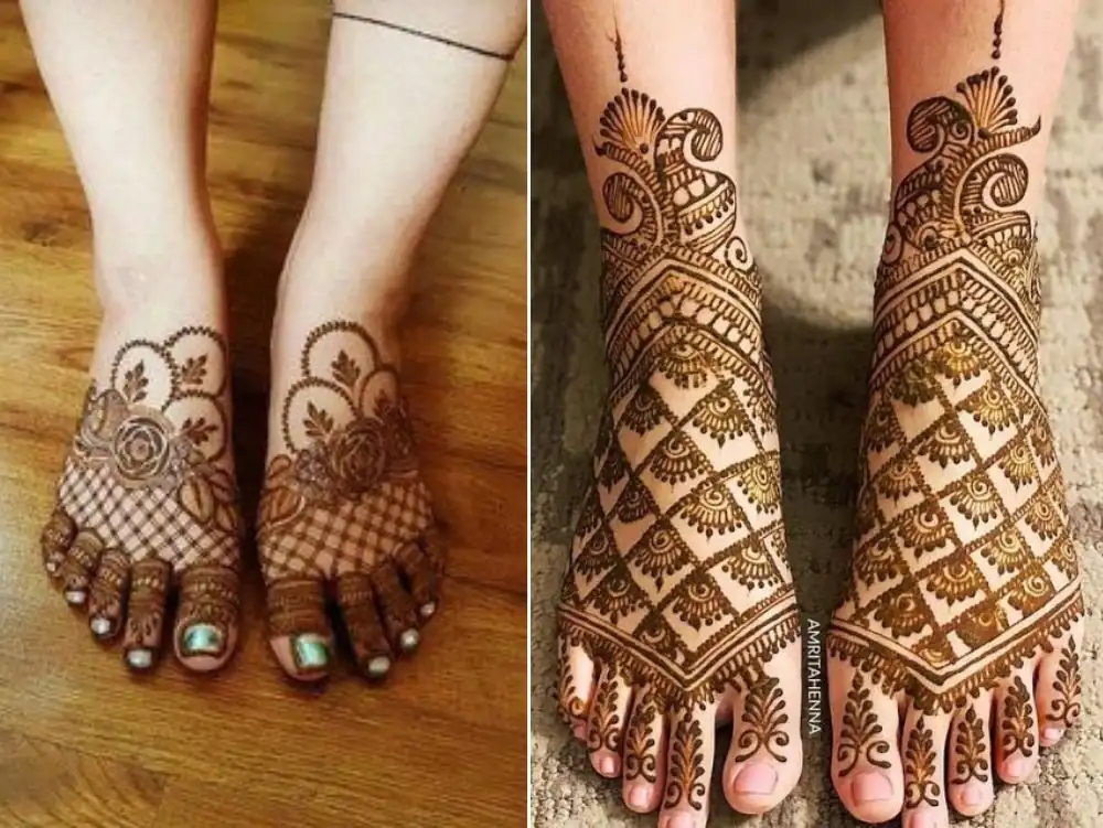 25 Stunning Ankle Mehndi Designs - 2023 | Fabbon