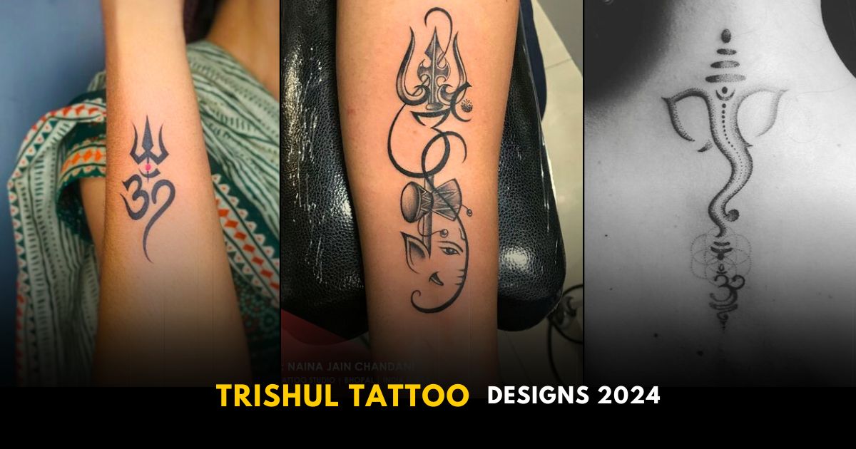 Trishul Tattoo Designs For Men And Women 2024