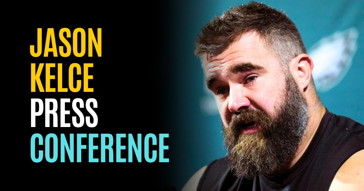 Jason Kelce Becomes Emotional During His Retirement Announcement Press Conference.