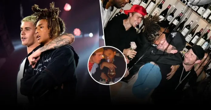 justin-bieber-kisses-jaden-smith-in-viral-video-from-their-sweet-reunion-fans-are-guessing