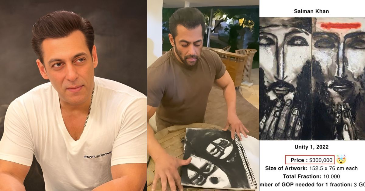 Salman Khan’s Painting Goes On Sale For Rs 2.5 Crores, Fans Say ‘Majnu Bhai’s Artwork Is Better’