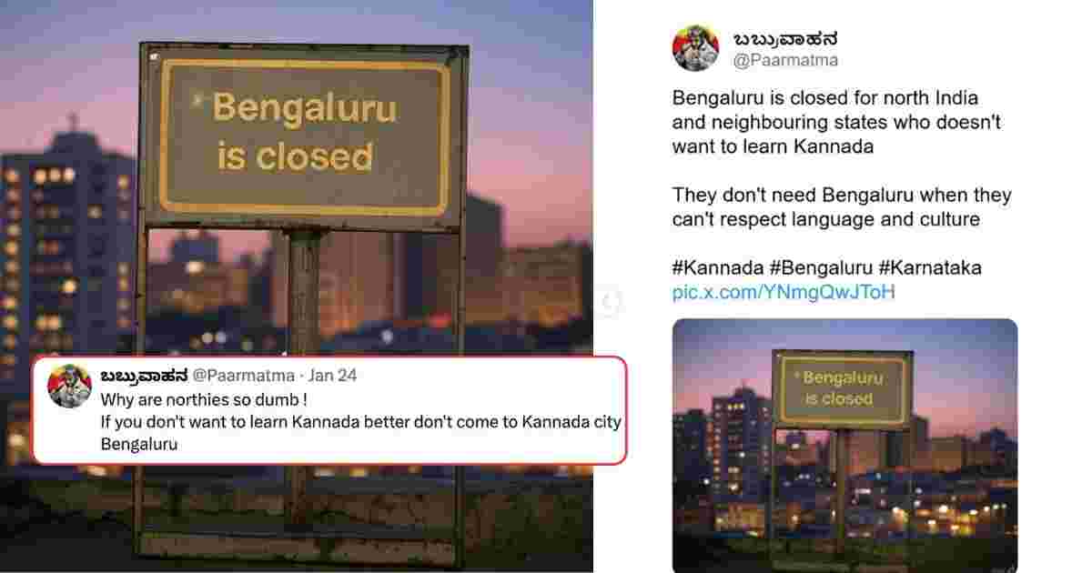 ‘Bengaluru Closed For North India’: Social Media Post On Kannada Goes Viral, Sparks Debate