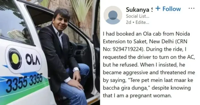 Ola-Cab-Driver-Threatened-To-Kill-Unborn-Baby-of-Pregnant-Woman