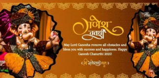 Happy Ganesh Chaturthi 2025 images with Lord Ganesha idol