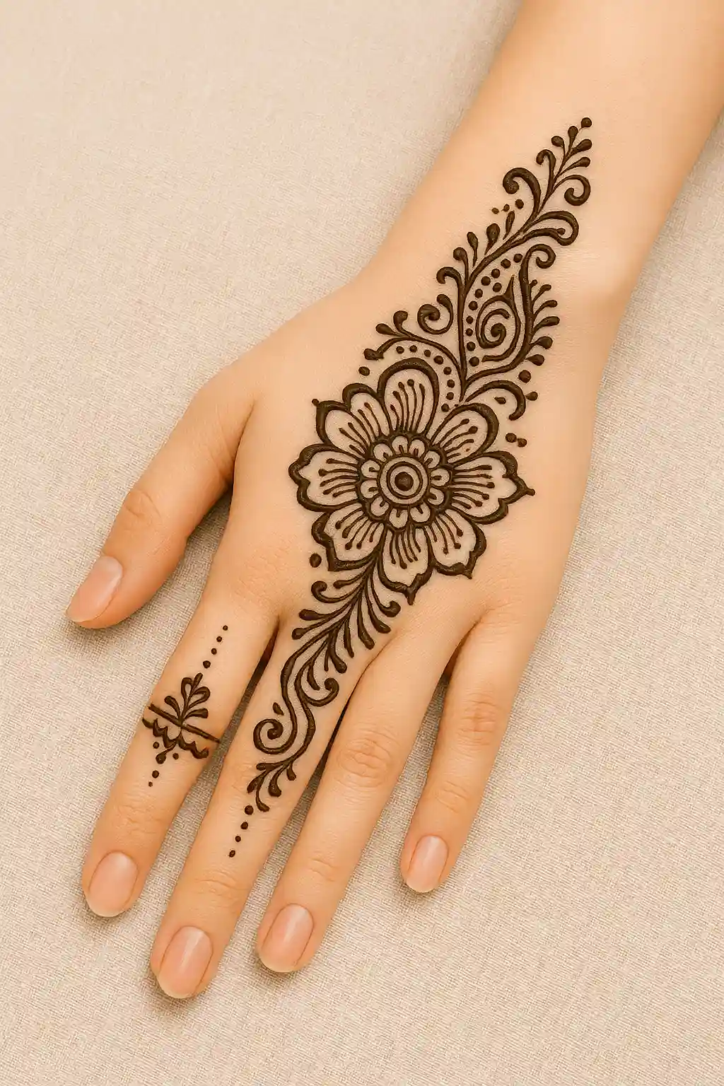 Easy Arabic Stylish Back Hand Mehndi Designs 2025