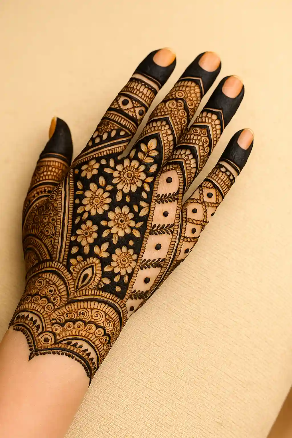 Easy back hand mehndi design 2025