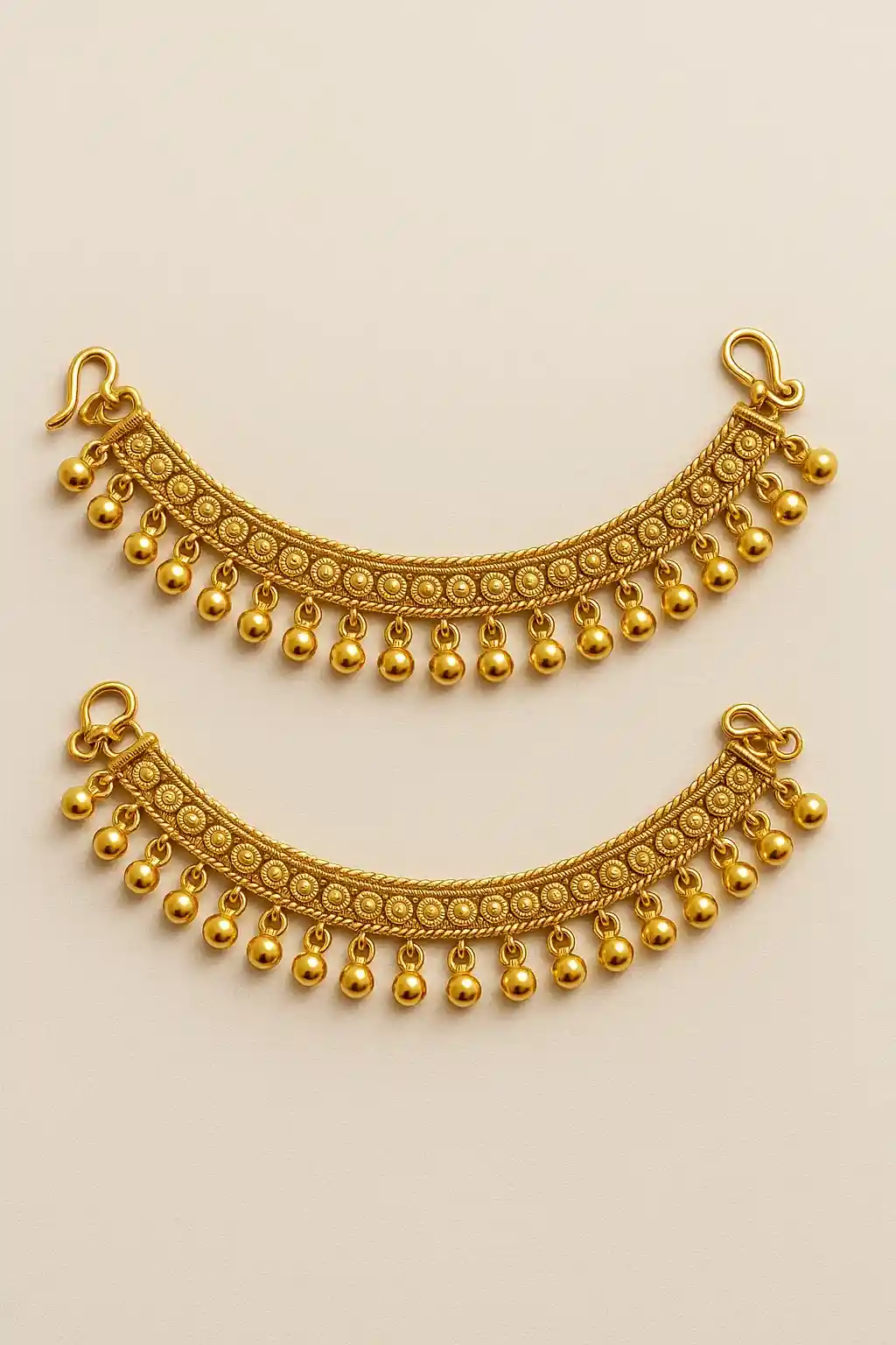 Golden payal designs