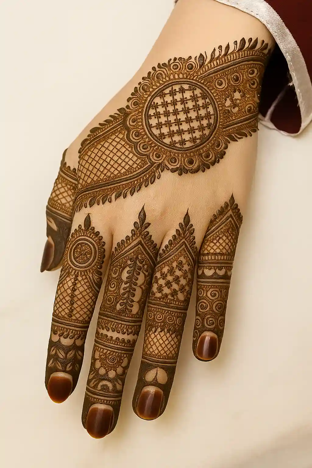 Easy Pakistani Back Hand Mehendi Design Pattern