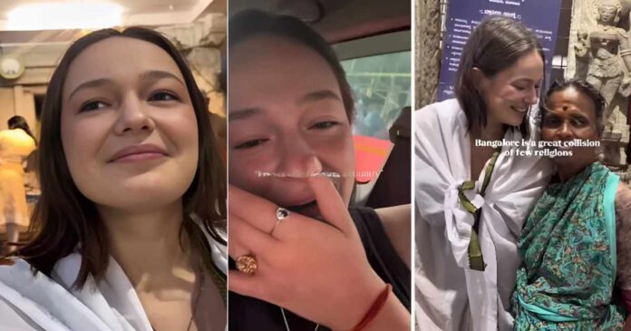 a-female-tourist-got-emotional-while-bidding-farewell-to-bengaluru