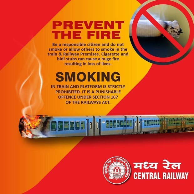 woman smoking in Indian train