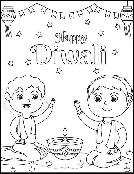 Easy Diwali drawing 2025
