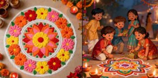 happy diwali rangoli 2025