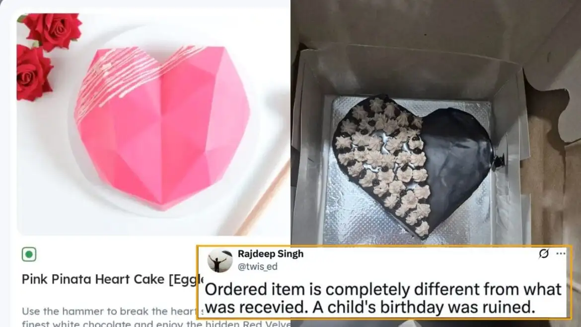 Zomato Responds After Customer Receives A Completely Different Cake Than The One Ordered