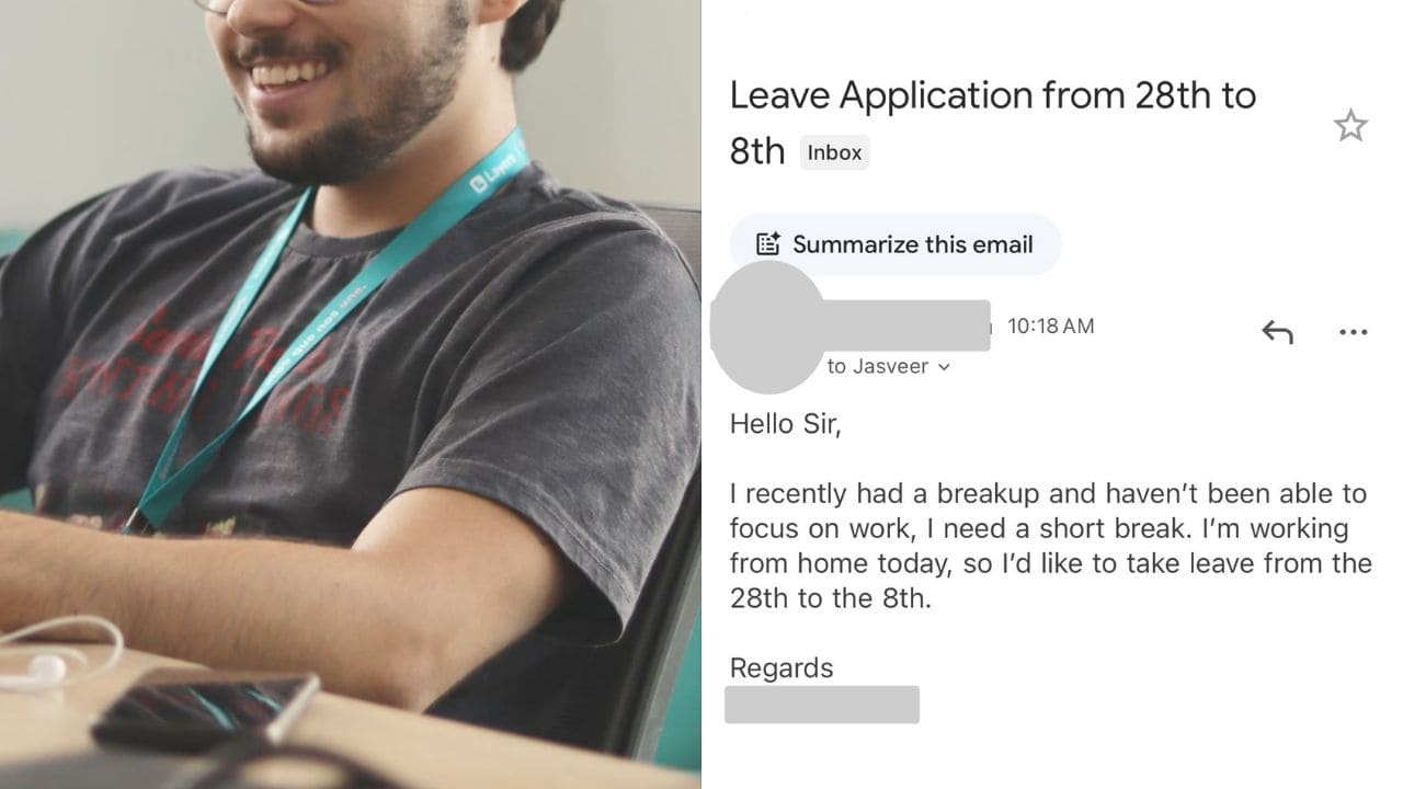 CEO Approves Breakup Leave 2025: Gen Z Employee’s Brutally Honest Request Goes Viral – Jasveer Singh’s Epic Response