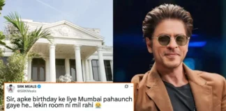 SRK reply to fan Mannat room