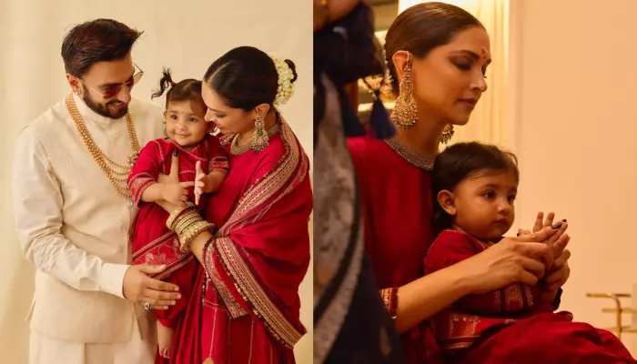 Deepika Padukone Daughter Dua First Photo: Adorable Diwali 2025 Reveal with Ranveer Singh – Twins in Red Kurta Steal Hearts!