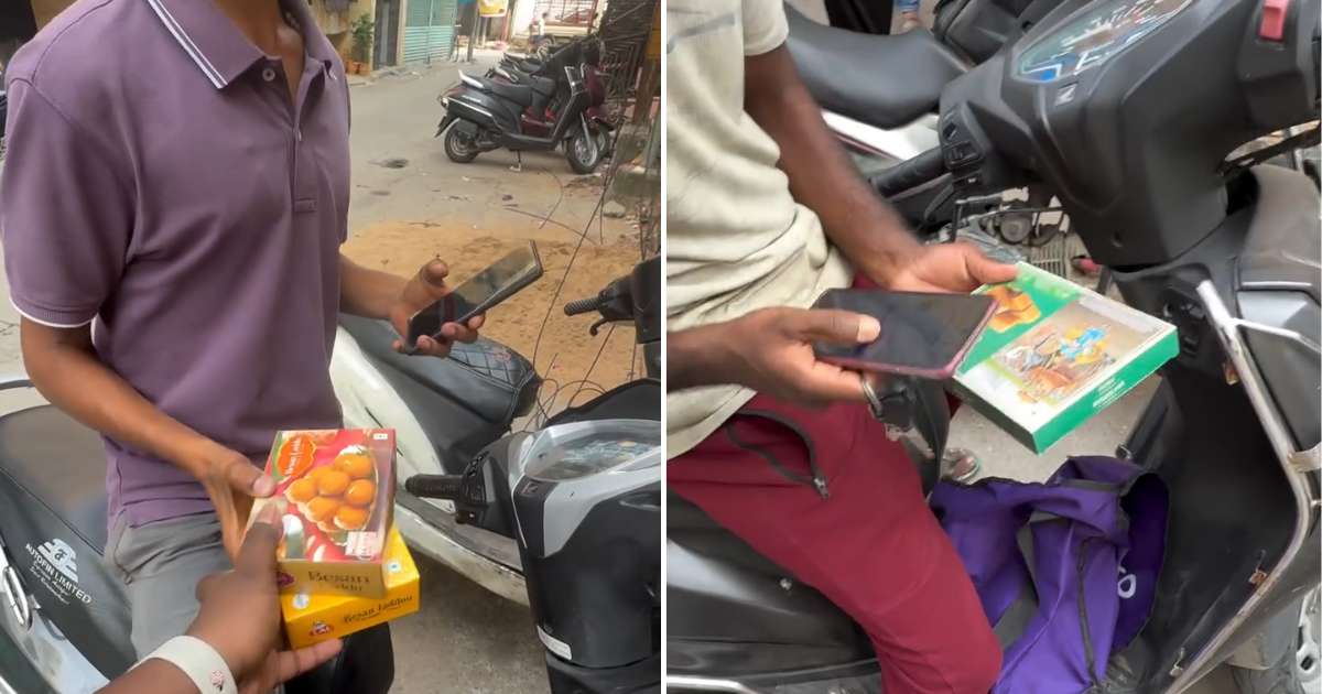 Hyderabad Man Gifts Diwali Sweets to Delivery Agents: Viral Swiggy Blinkit Gesture Melts Hearts – Heartwarming 2025 Story!