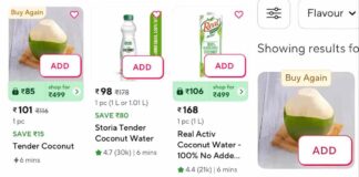 iPhone vs Android Zepto prices