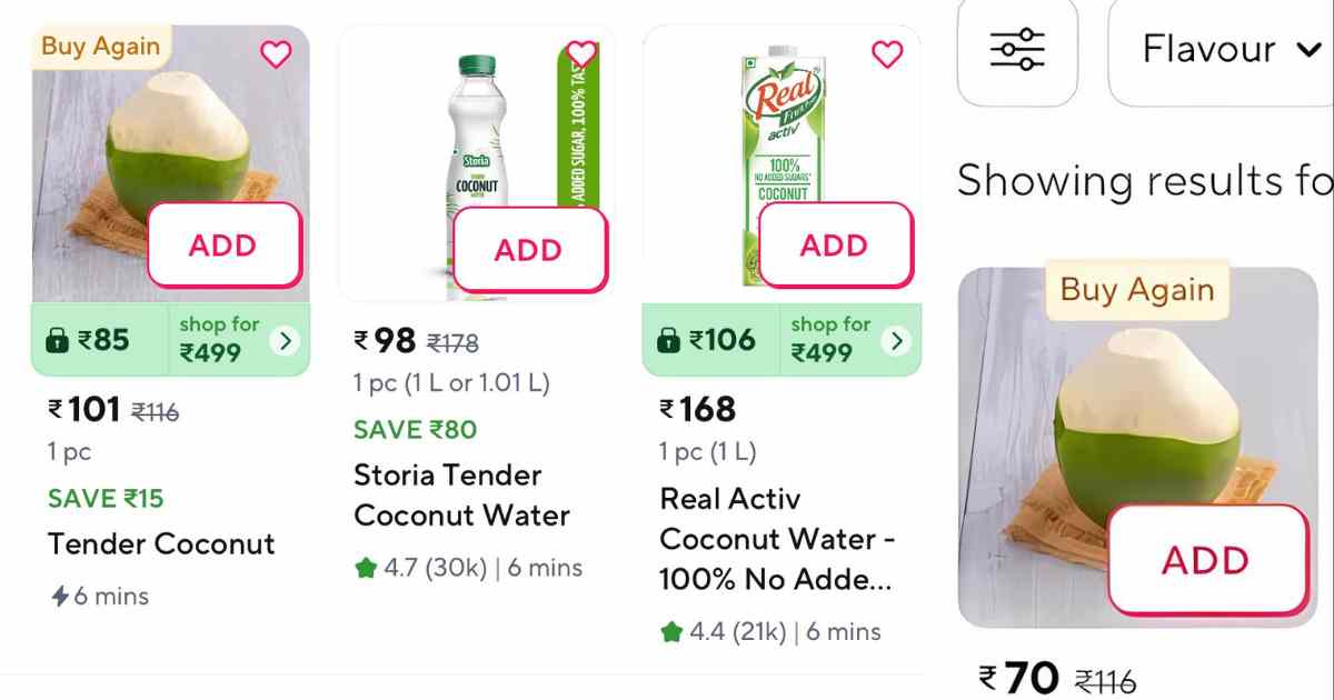 Zepto Coconut Water Pricing Controversy: Viral Video Exposes Price Hike from ₹15 to ₹60 on Same Phone – Dynamic Pricing Debate Erupts!