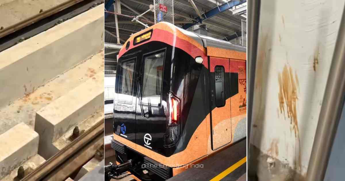 Patna Metro Gutka Stains: Viral Video Exposes Hygiene Mess Days After Launch