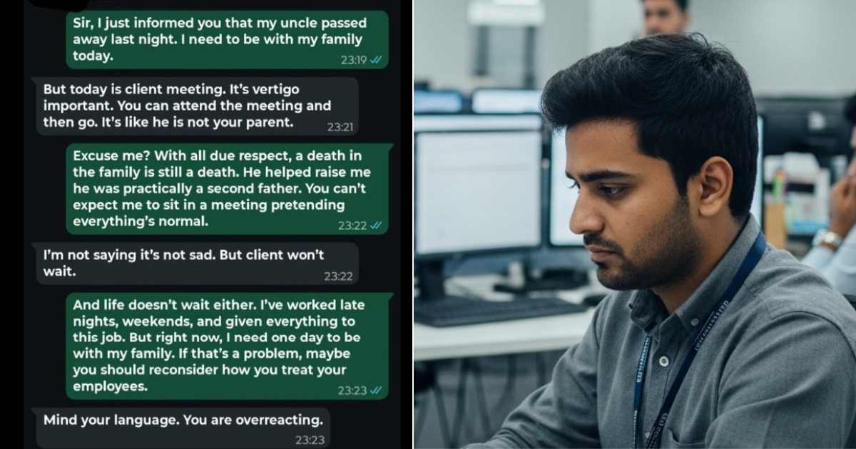 Gen Z Employee’s Chat with Toxic Boss After Uncle’s Death Goes Viral: “Not Like Losing a Parent”