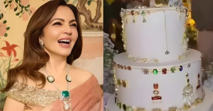 nita-ambanis-62nd-birthday-gemstone-adorned-cake