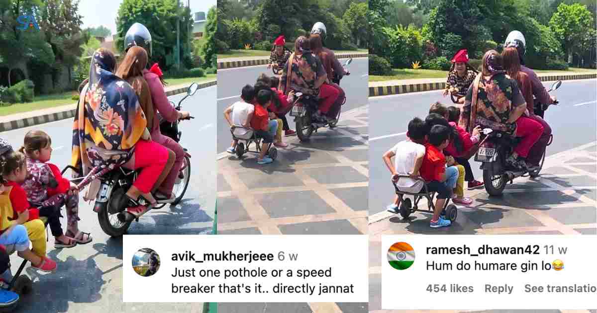 Viral Pakistani Motorcycle Mayhem: Man Hauls Two Wives and Five Kids in Trolley – “Local Engineering” or Safety Nightmare?