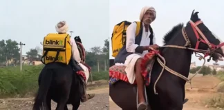 Blinkit horse delivery video
