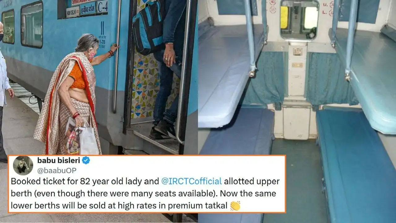 82-Year-Old Woman Allotted Upper Berth in Train: Viral Post Sparks Outrage Over IRCTC Allocation Rules
