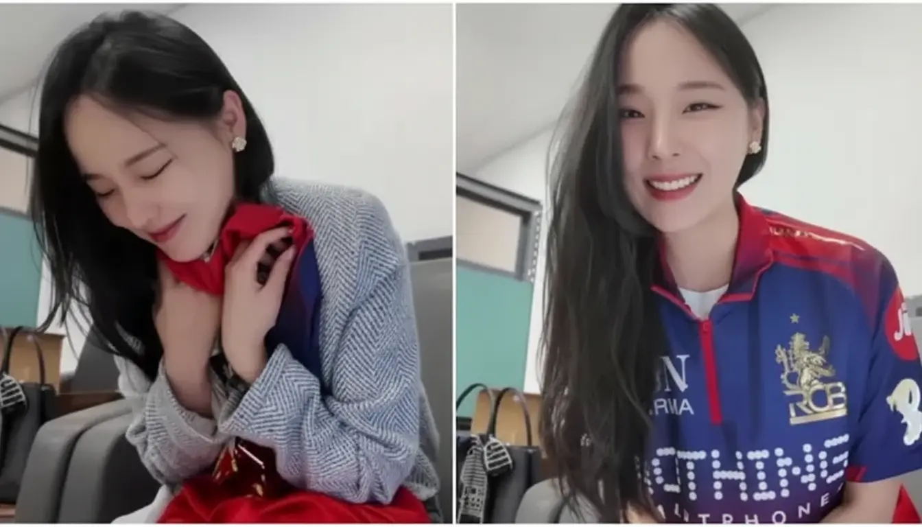 Korean Woman’s Adorable Reaction to Unboxing RCB Jersey Goes Massively Viral – Pure Joy Melts Indian Cricket Fans