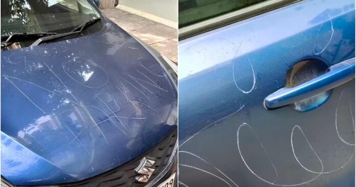 Bengaluru Man No Parking Etched Car Viral 2026