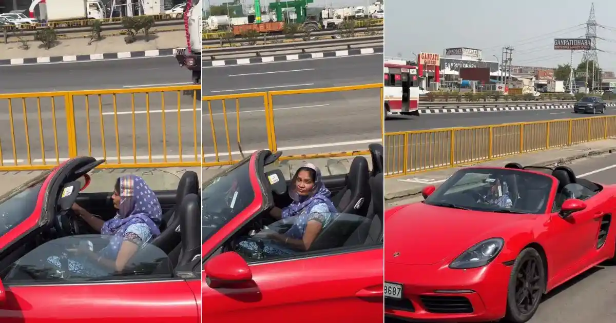 Delhi Woman Driving Porsche Called “Desi Baddie” by Netizens – Viral Video Wins Hearts