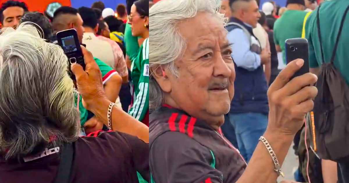 The Grandfather Who Recorded At The World Cup With His Old Cellphone Went Viral