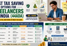 best tax saving options for freelancers in India 44ADA chart