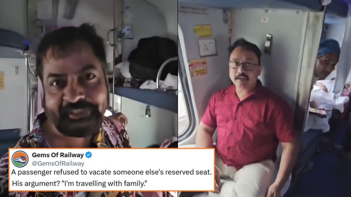 Train Passenger Refuses to Vacate Reserved Seat, Viral Video Sparks Heated Debate on Indian Railways Etiquette