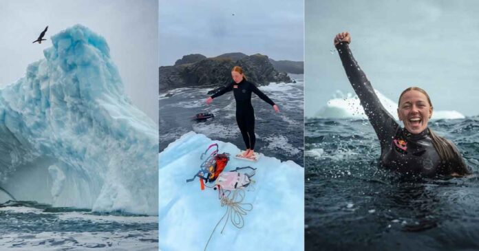 molly-carlson-first-woman-to-dive-off-iceberg-atlantic-ocean