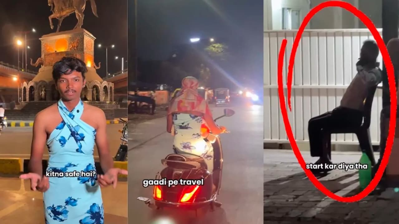 Man Dresses as Woman in Chhatrapati Sambhajinagar to Test Night Safety – Viral Video